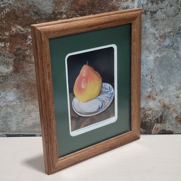 Framed Print Pear On A Plate Oil On Canvas by American Artist Joseph Stella 1925 - Picture 5 of 13